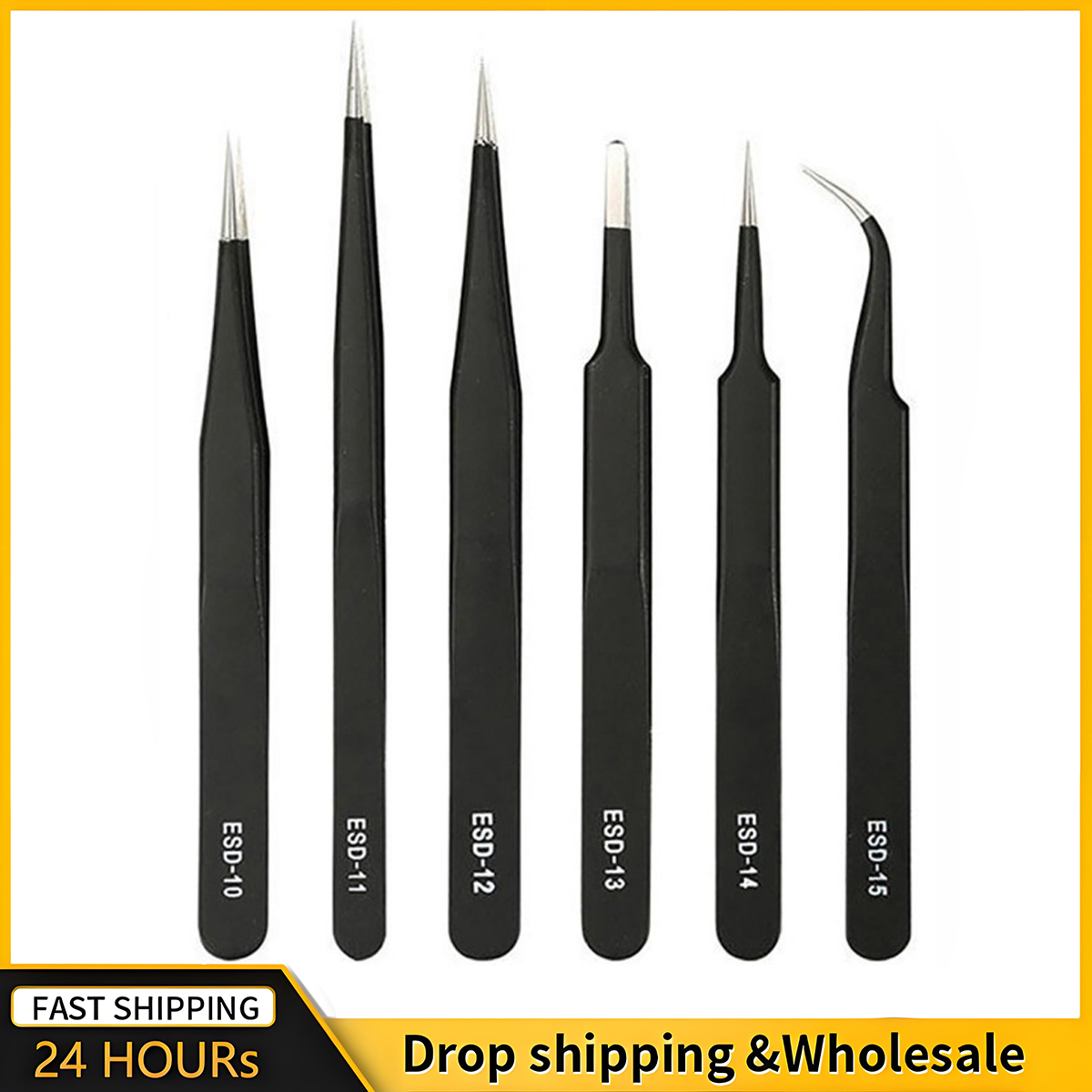 Electronics & Gadgets Starting With V - 2/6pcs Precision Tweezers Set ESD Anti-Static