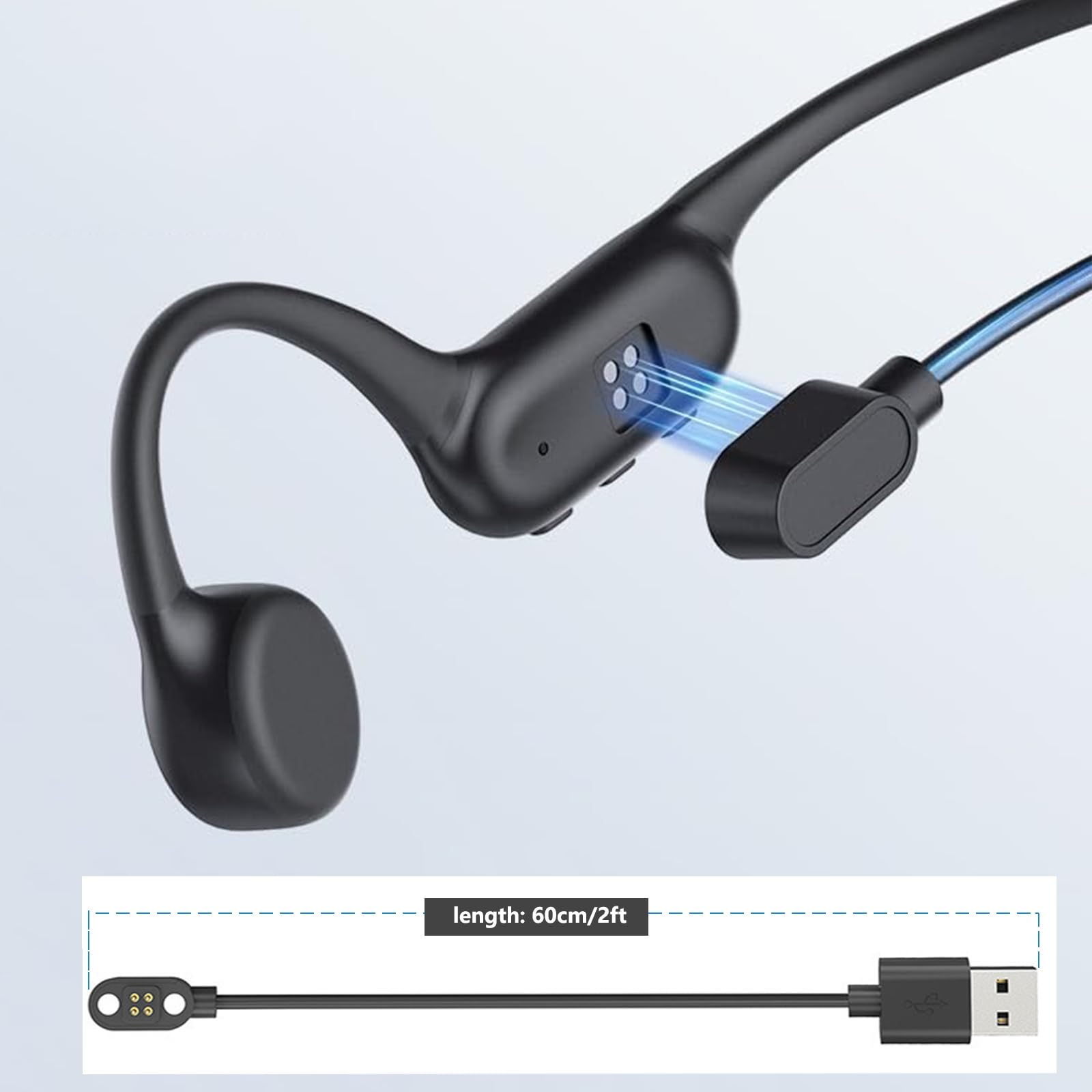 Bone Conduction Earphones with - Magnetic Charging Cable recension och pris