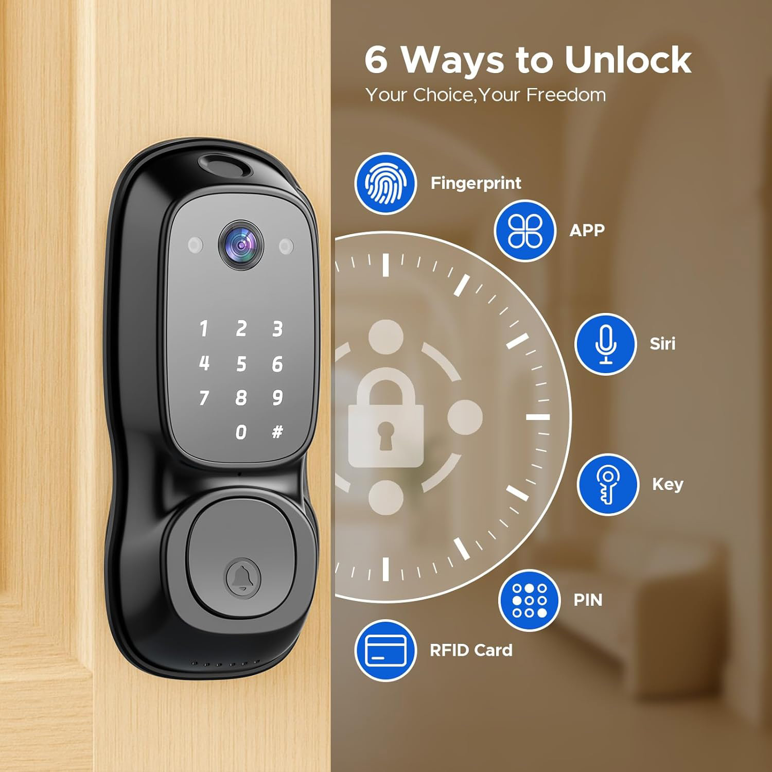 Tuya Wifi Smart Door Lock ‎Cam - Electronics & Gadgets Beginning With D recension och pris