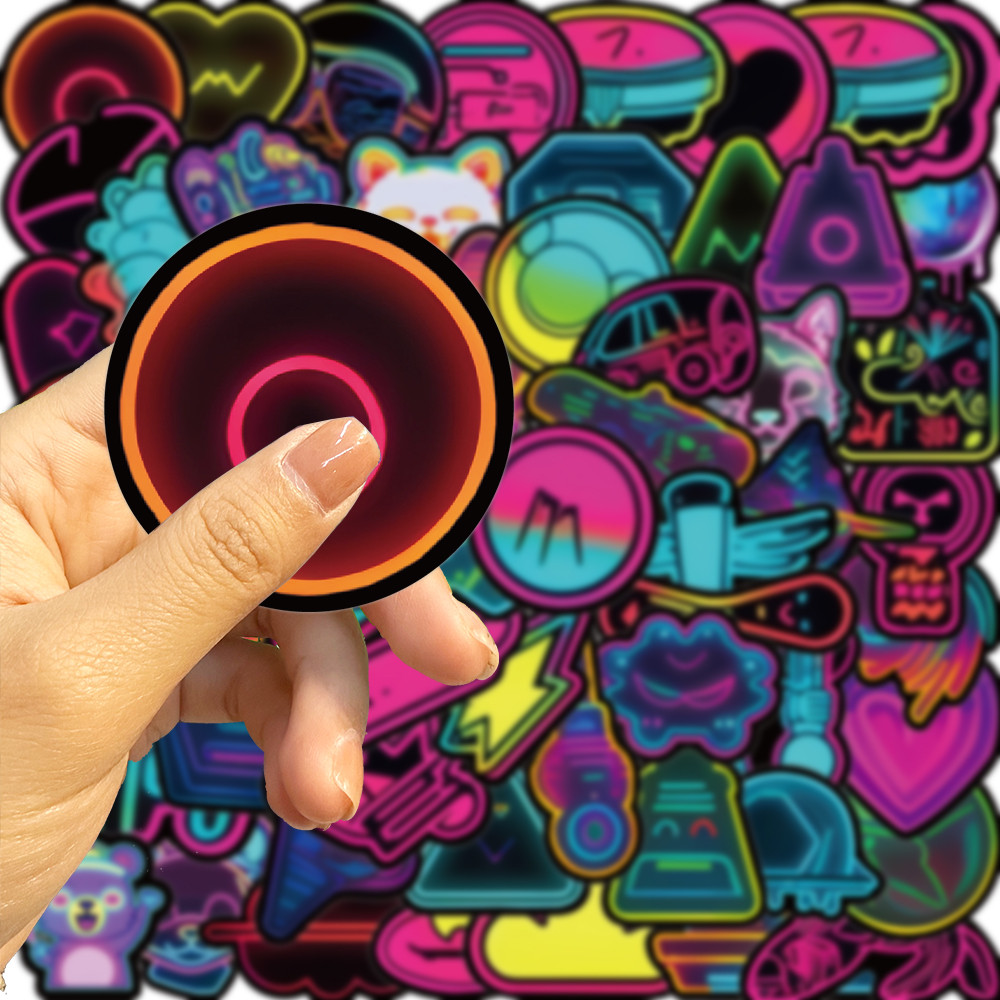 60-Piece Neon Style Stickers - - Electronics Gadgets Store recension och pris