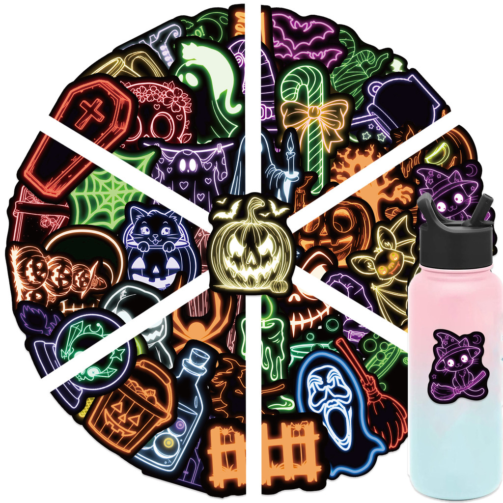 50-Piece Neon Halloween Sticke - Electronics Gadgets Store recension och pris